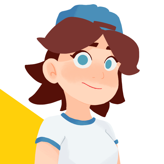 girl with blue baseball cap