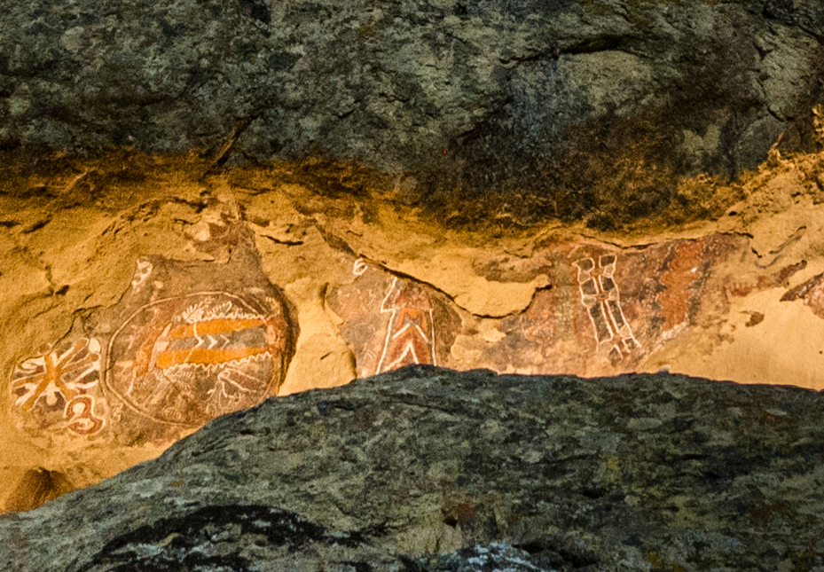 photo showing cave painting